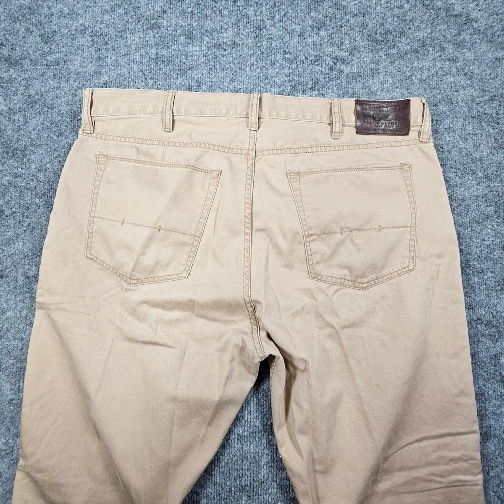 Polo Ralph Lauren 650 Pants Mens 38x30 Khaki Straight Leg 5 Pocket Twill Chino